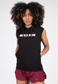 Gorilla Wear Virginia Mouwloze Hoodie - Zwart