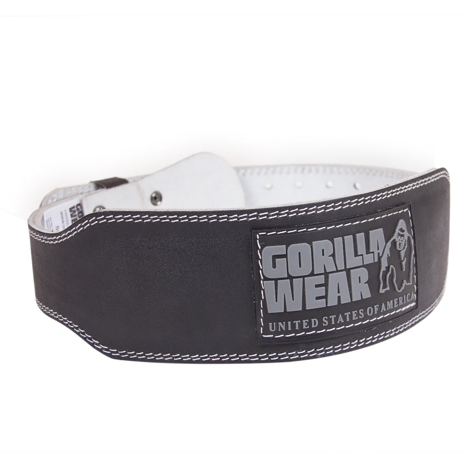 Gorilla Wear Halterriem - 4 Inch Gewatteerde Leren Lifting Belt - Zwart