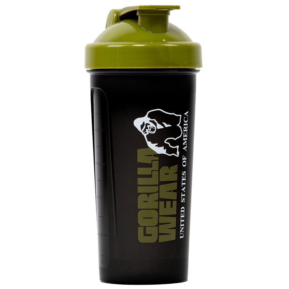 Gorilla Wear Shake Beker XXL - 1000 ml - Zwart/Legergroen