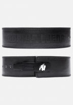 Gorilla Wear Halterriem - 4 Inch Carbon Leren Lever Belt - Zwart