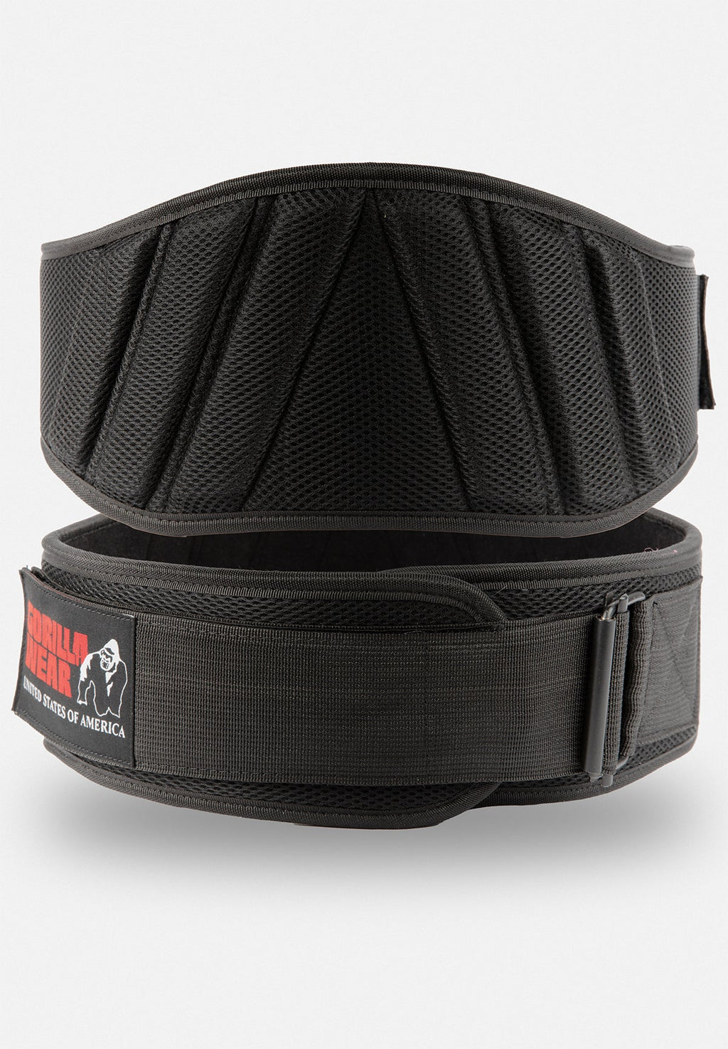 Gorilla Wear Lifting Belt 6 Inch Padded Mesh - Zwart