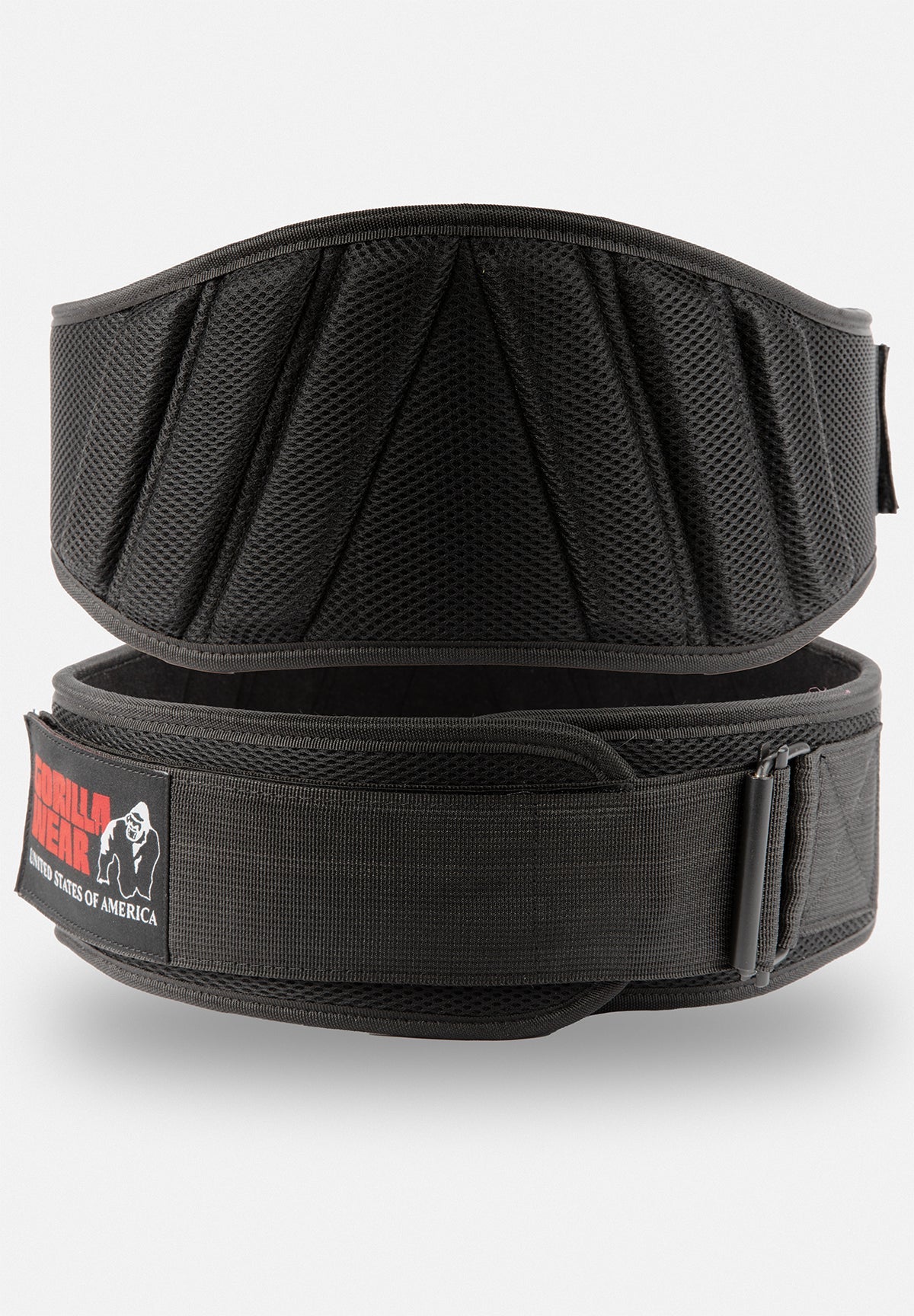 Gorilla Wear Lifting Belt 6 Inch Padded Mesh - Zwart