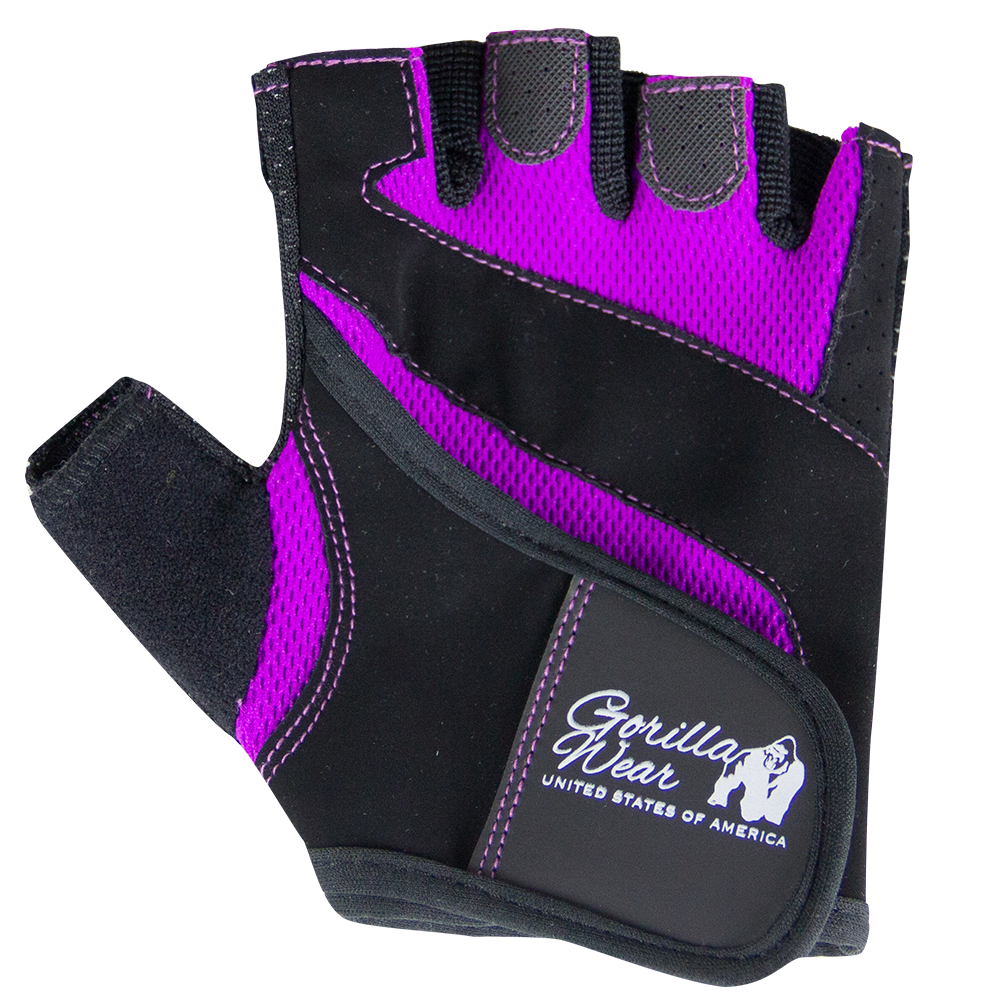 Gorilla Wear Womens Fitness Gloves - Fitness Handschoenen - Zwart/Paars
