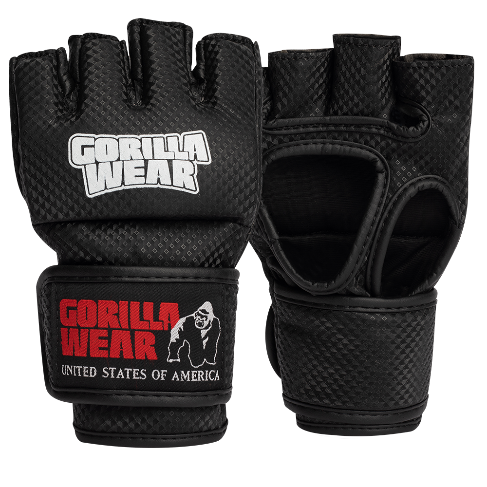 Gorilla Wear Berea MMA Handschoenen (Zonder Duim) - Zwart/Wit