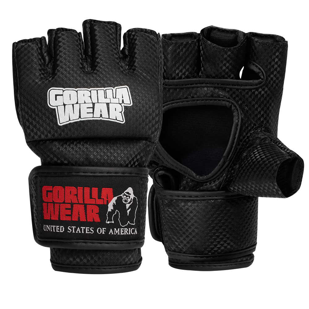 Gorilla Wear Manton MMA Handschoenen (Met Duim) - Zwart/Wit