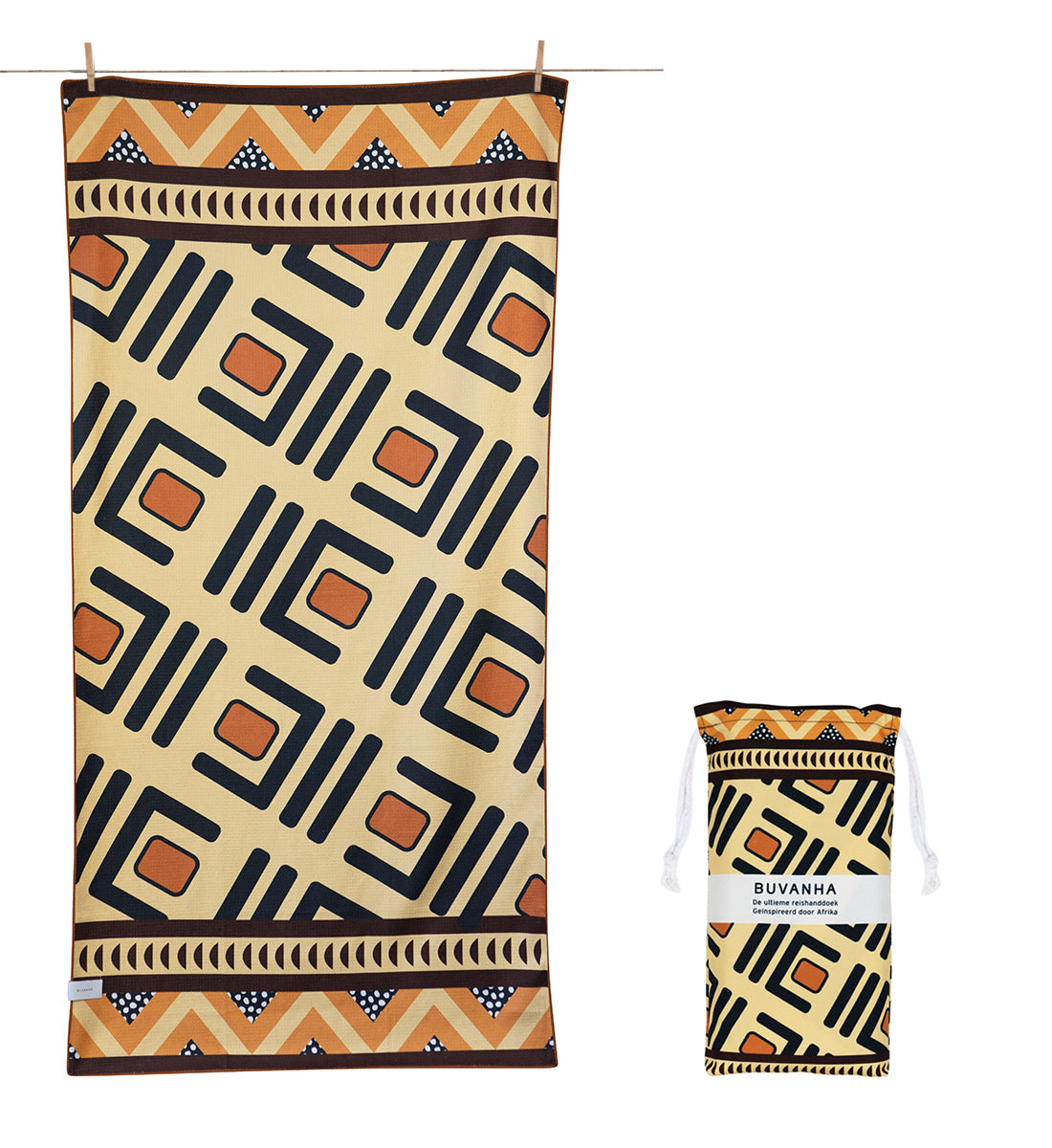 Buvanha Reishanddoek Africa - 200 x 90 cm - Hoofdafbeelding