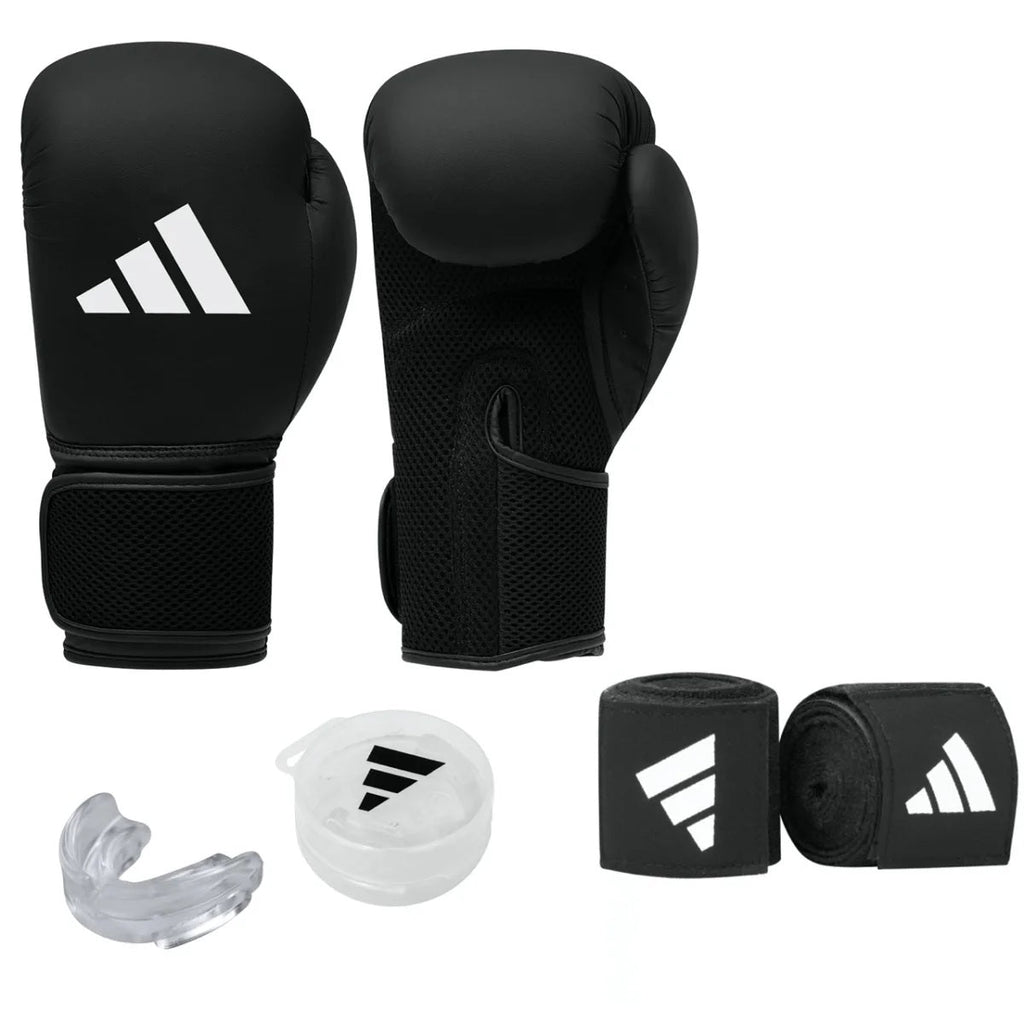 Adidas Boxing Set Men - Zwart/Wit - 12 oz