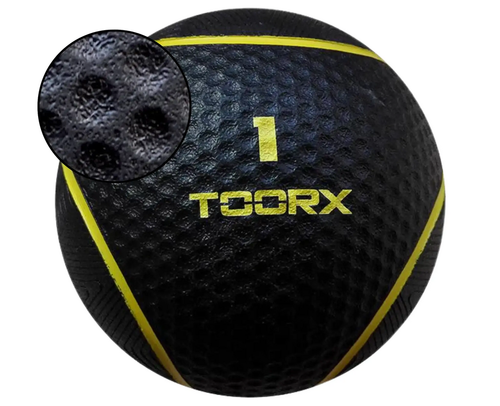 Toorx Fitness Medicine Ball - Zwart/Geel - 1 kg
