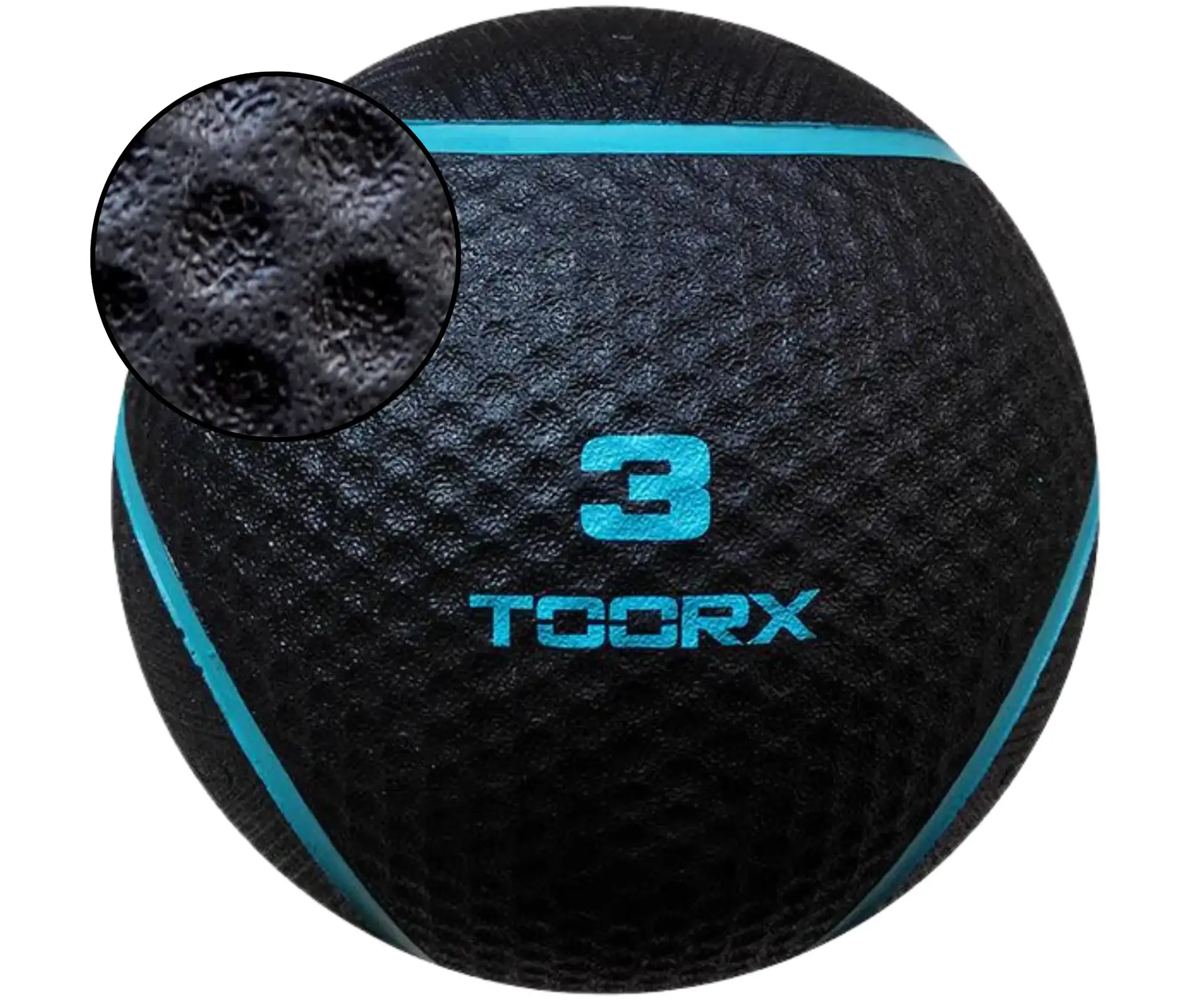 Toorx Fitness Medicine Ball - Zwart/Blauw - 3 kg
