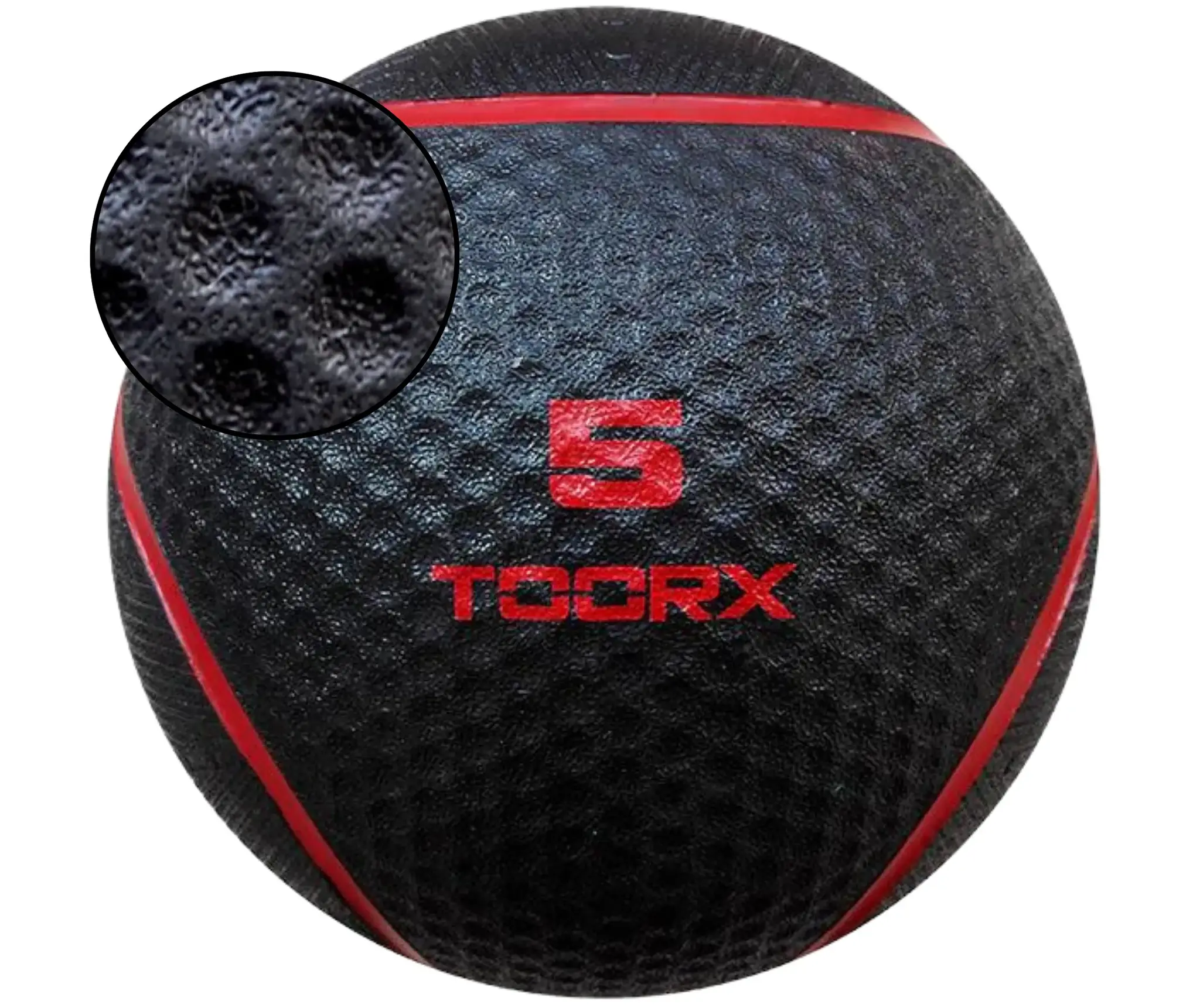 Toorx Fitness Medicine Ball - Zwart/Rood - 5 kg