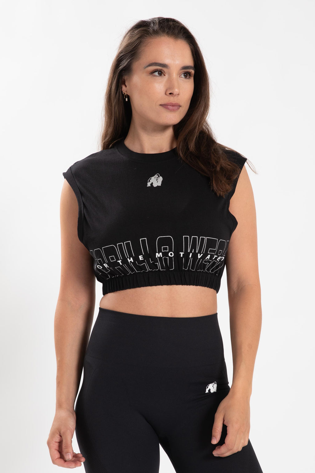 Gorilla Wear Albion Oversized Crop Top - Zwart