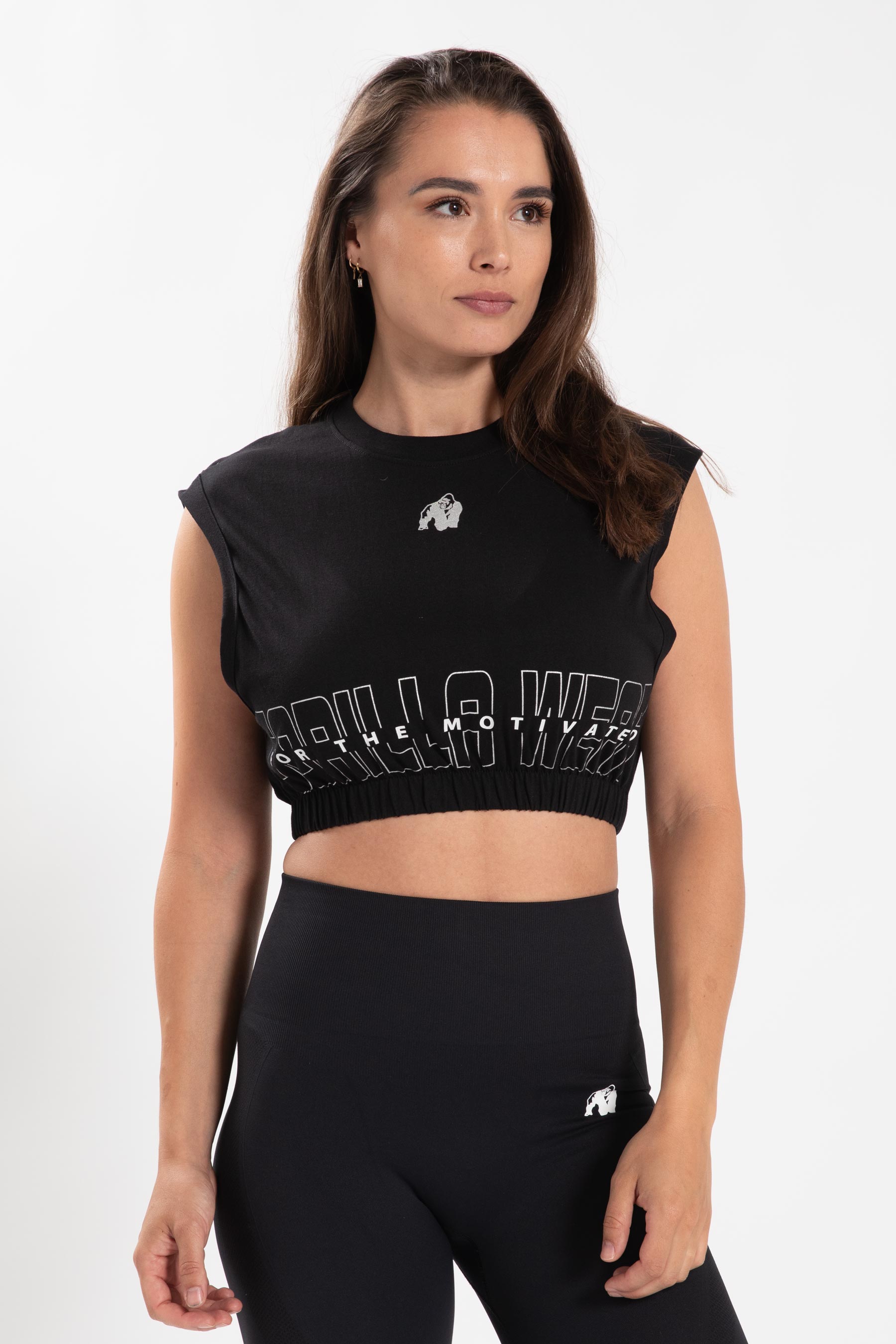 Gorilla Wear Albion Oversized Crop Top - Zwart