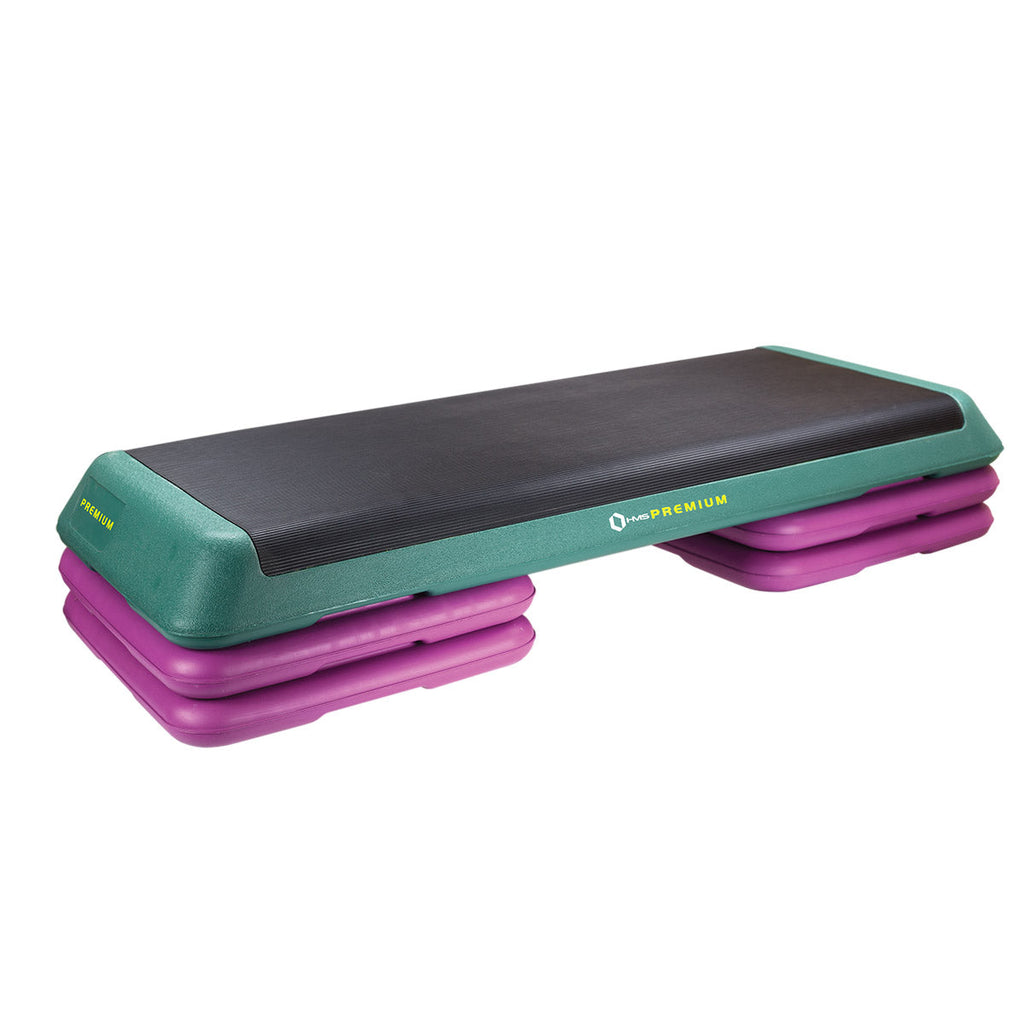HMS Fitness Aerobic Step - Zwart/Groen/Roze