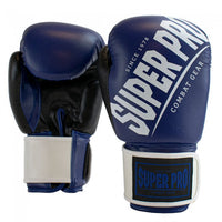 Super Pro Combat Gear Rebel (Kick)Bokshandschoenen - Blauw/Wit