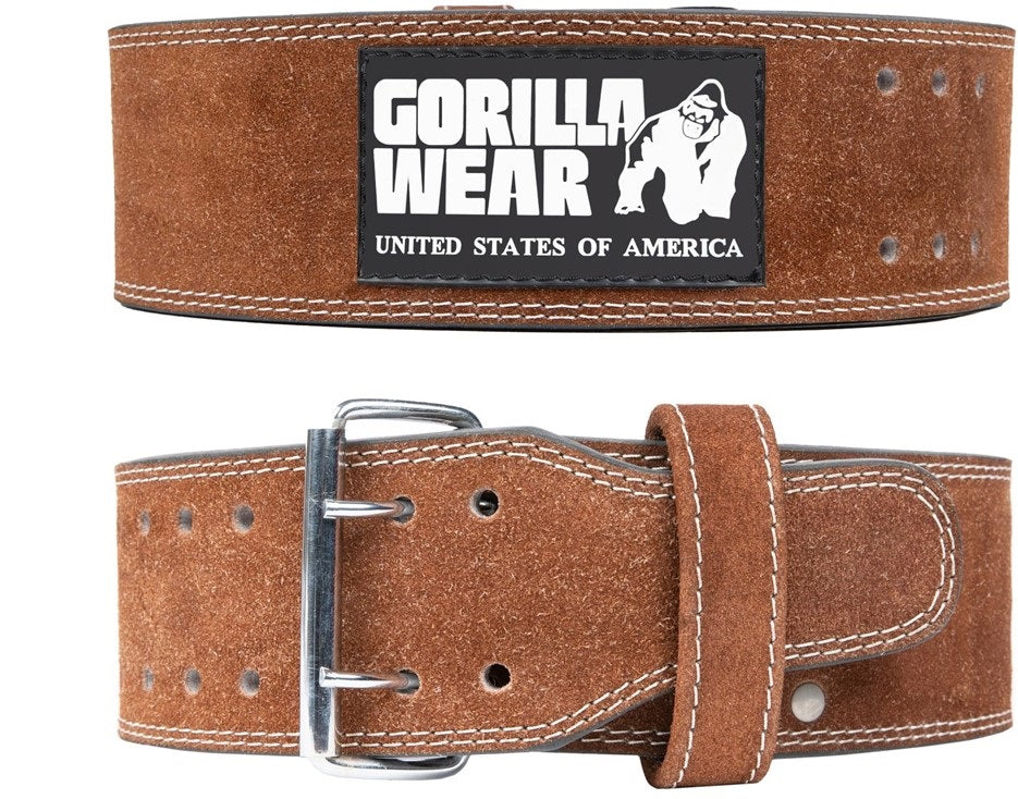 Gorilla Wear Halterriem - 4 Inch Leren Lifting Belt - Bruin