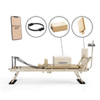 Mewave Pilates Reformer Pro Complete Set - Beige