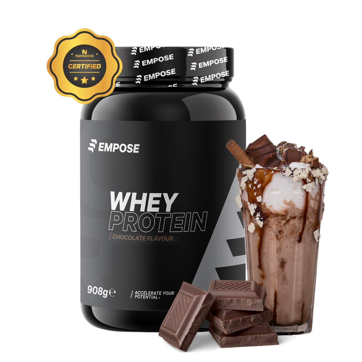 Empose Nutrition Whey Protein - Eiwit poeder - Chocolade - 908 gram