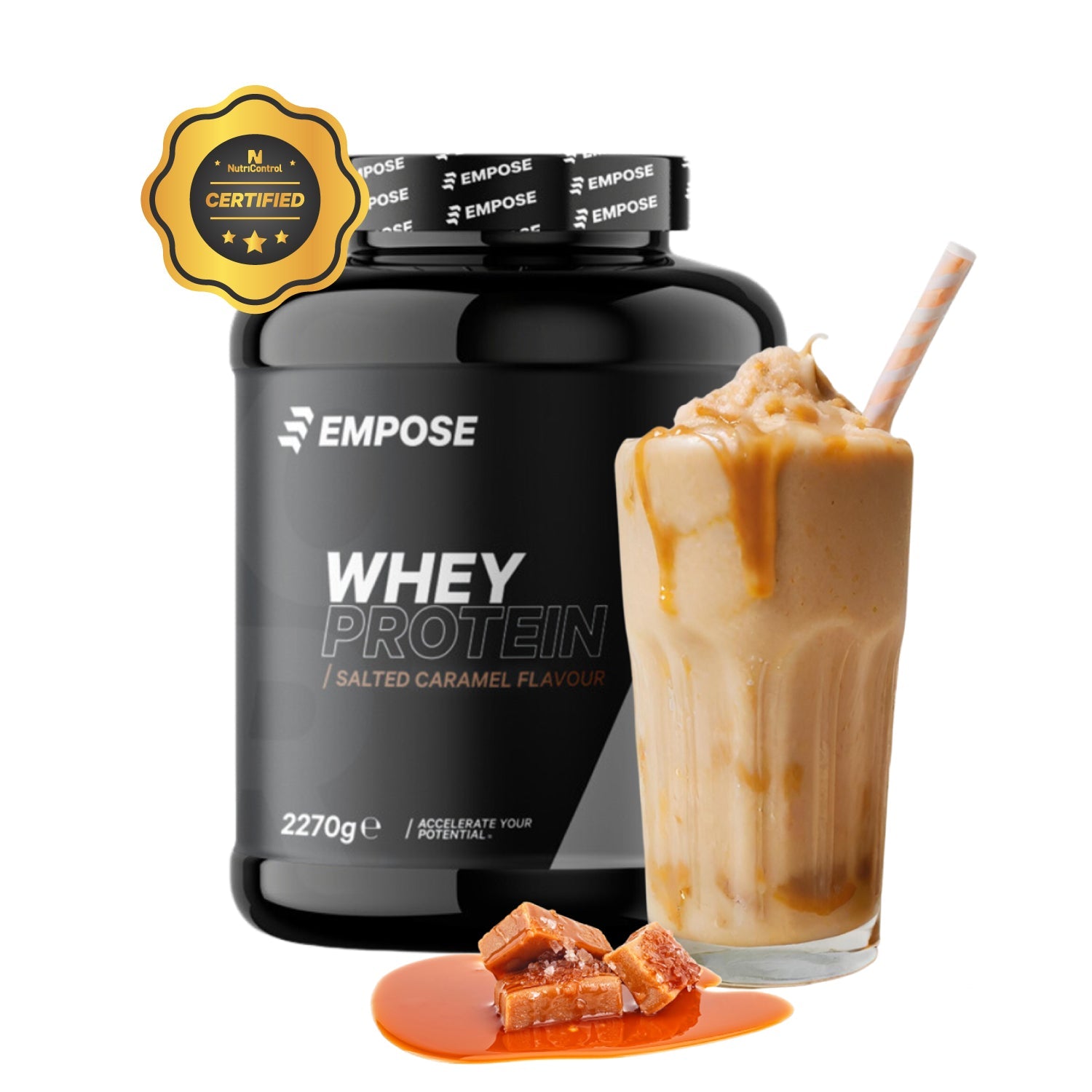 Empose Nutrition Whey Protein - Eiwit Poeder - Salted Caramel - 2270 gram