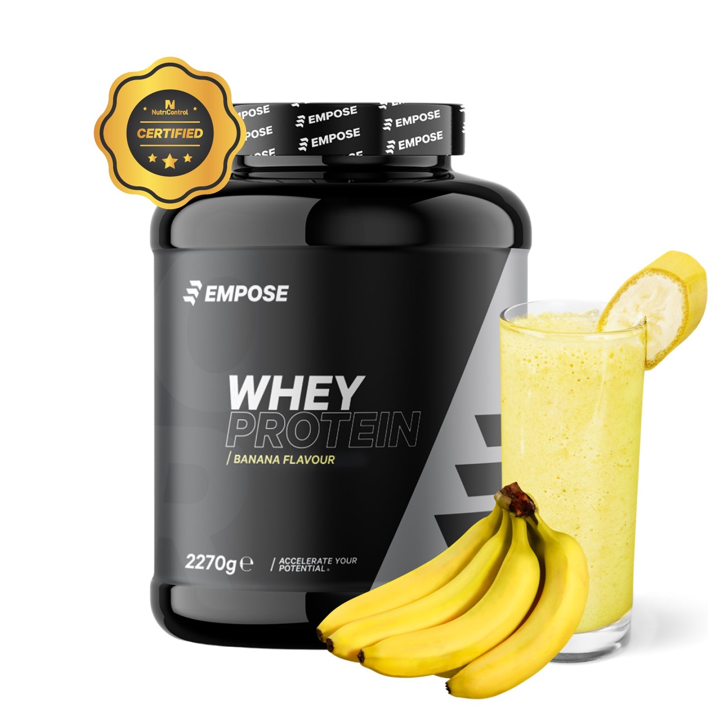 Empose Nutrition Whey Protein - Eiwit Poeder - Banaan - 2270 gram