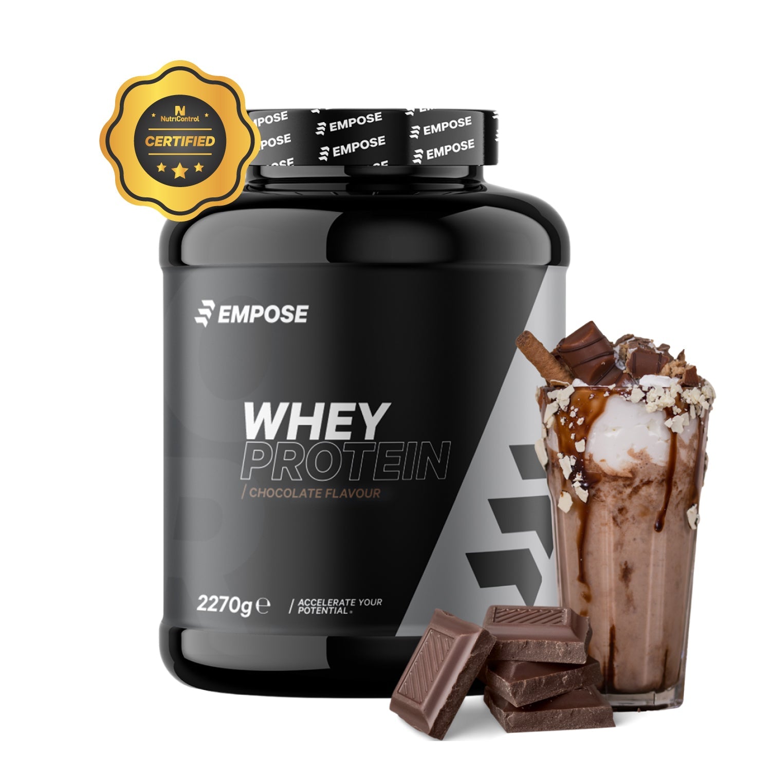 Empose Nutrition Whey Protein - Eiwit Poeder - Chocolade - 2270 gram
