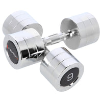 HMS Chroom Dumbbell Set - 2 x 9 kg