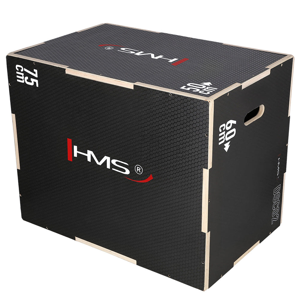 HMS Fitness Plyobox Hout - 75 x 60 x 50 cm - Zwart