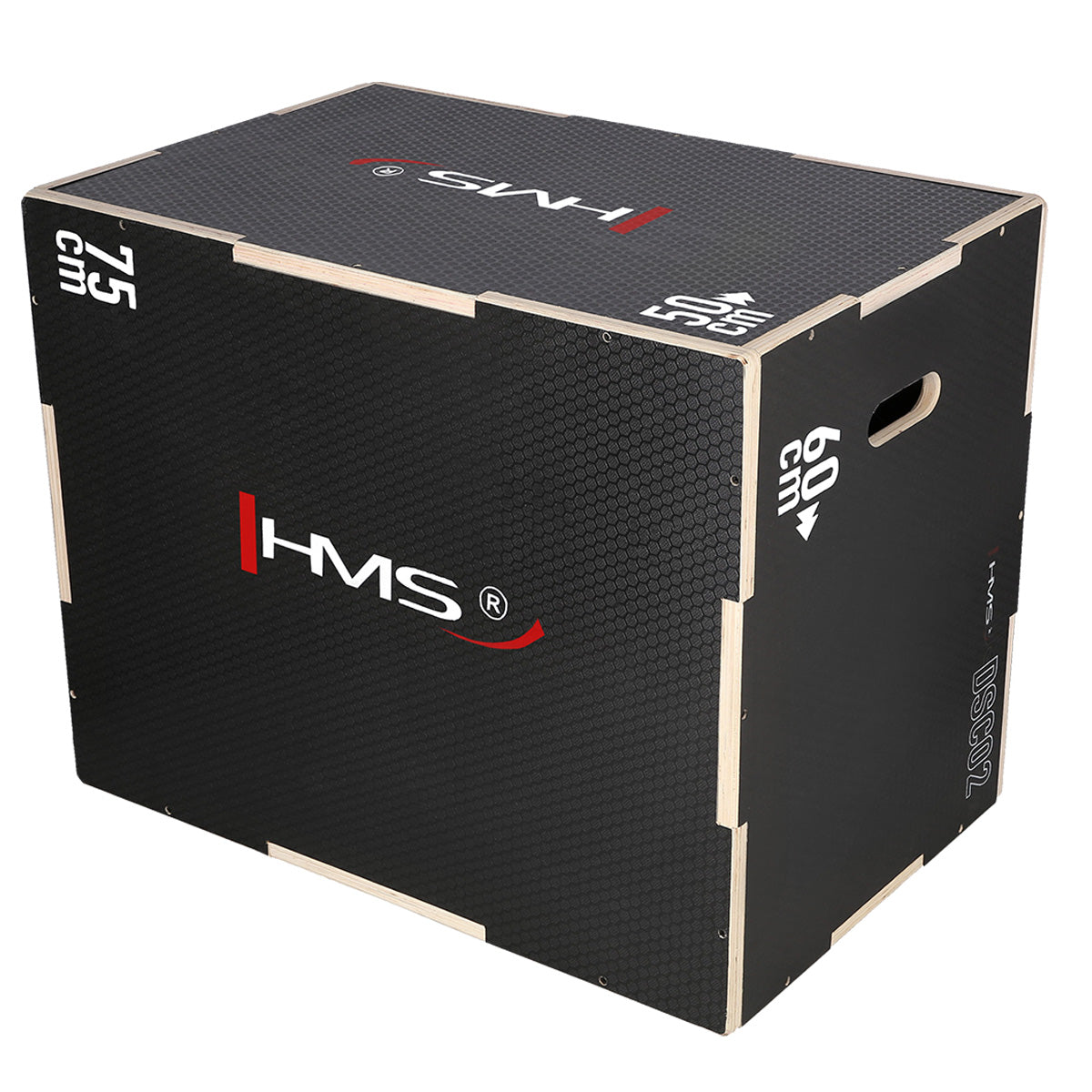 HMS Fitness Plyobox Hout - 75 x 60 x 50 cm - Zwart