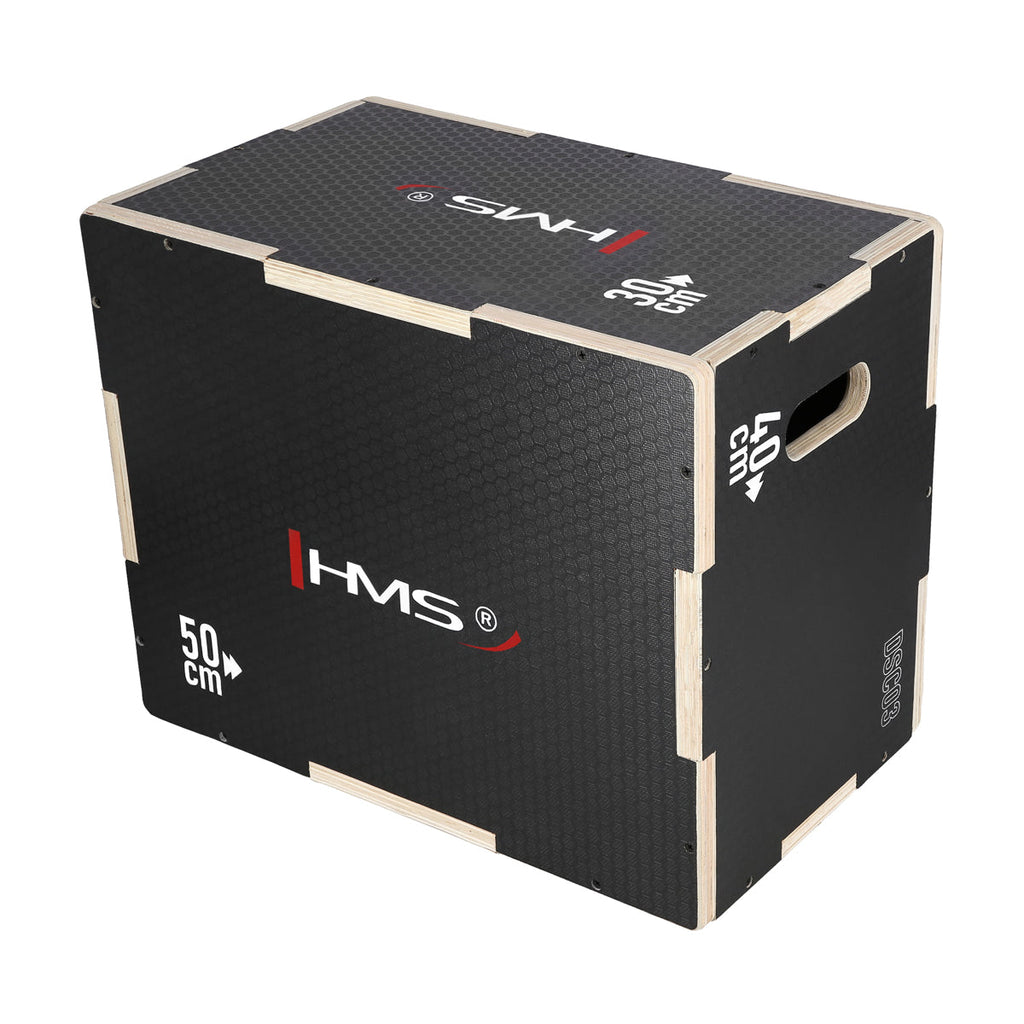 HMS Fitness Plyobox Hout - 50 x 40 x 30 cm - Zwart