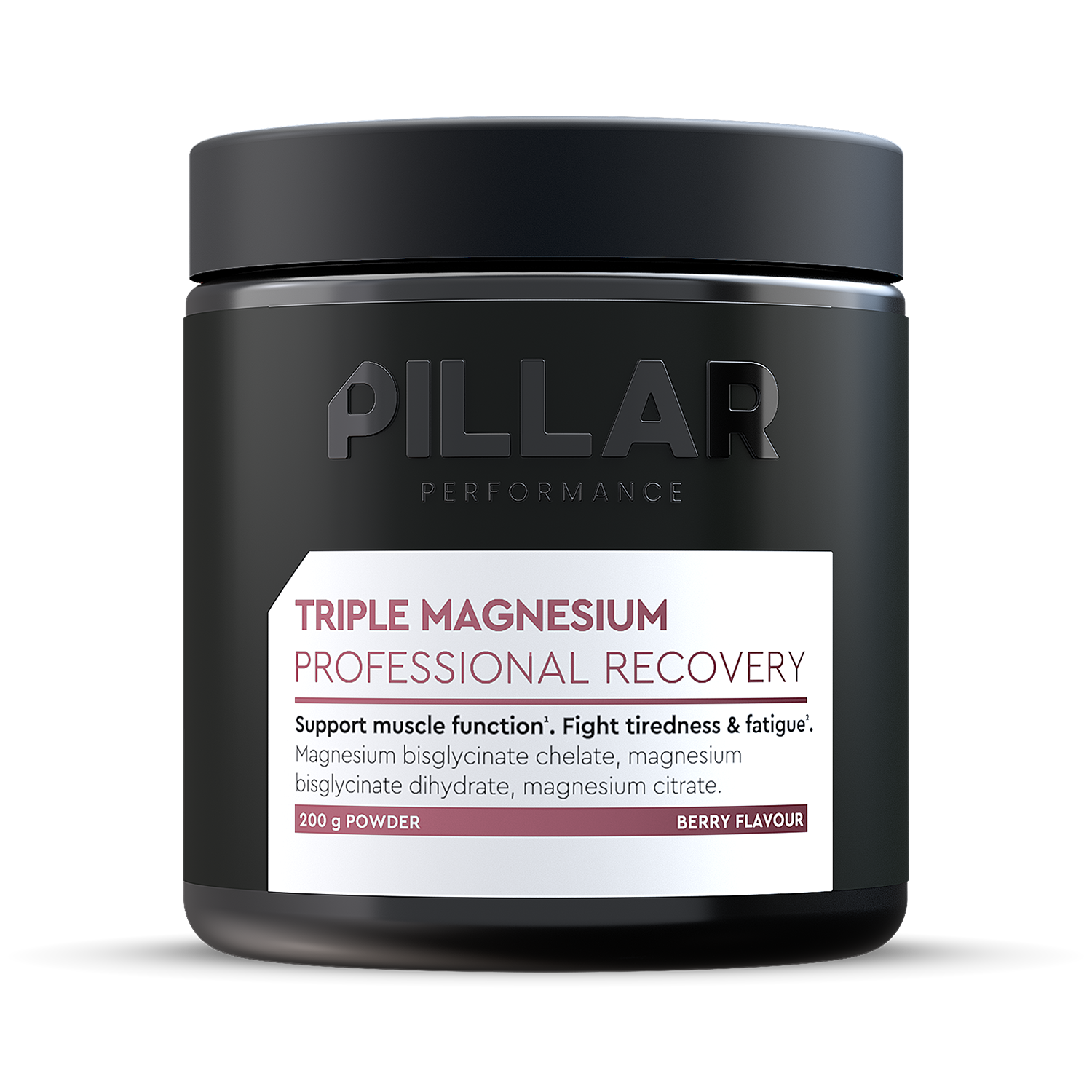 PILLAR Performance Triple Magnesium Poeder - 200 gr - Berry