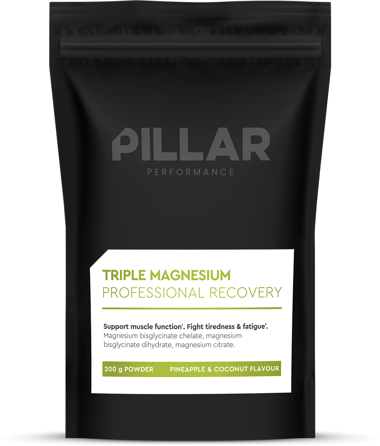 PILLAR Performance Triple Magnesium Poeder - 200 gr - Pineapple & Coconut