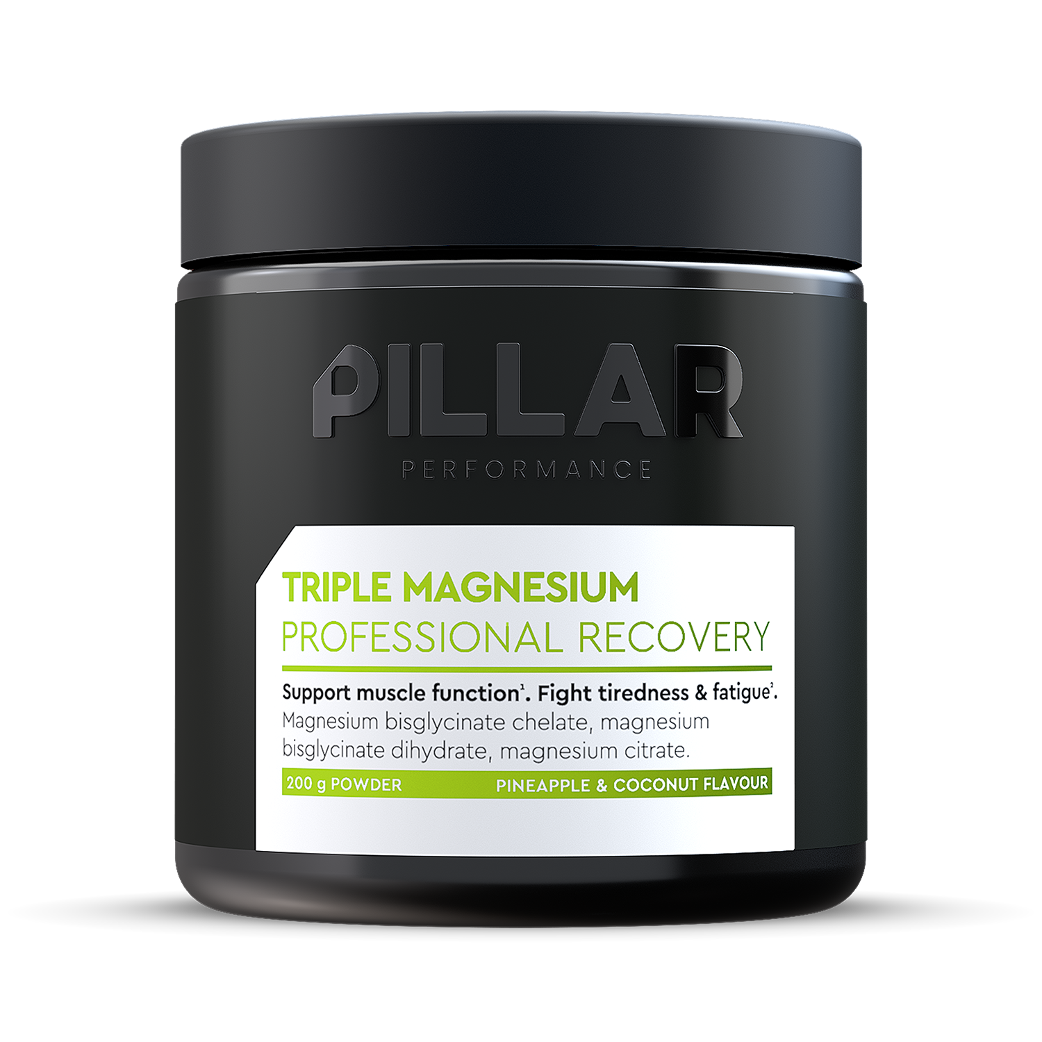 PILLAR Performance Triple Magnesium Poeder - 200 gr - Pineapple & Coconut