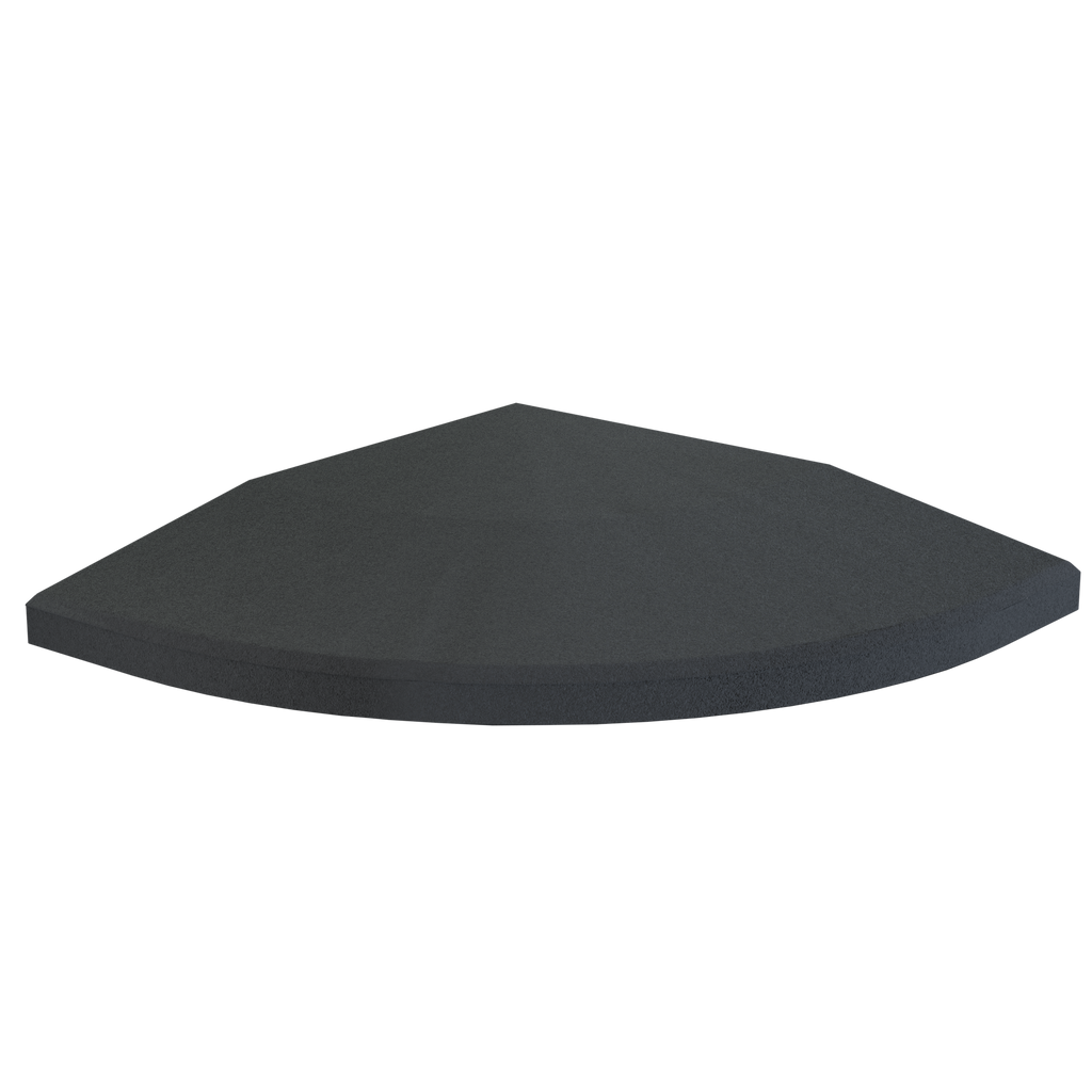 Flow Fitness Hoekprofiel Rubberen Tegel - 20 x 20 x 2 cm
