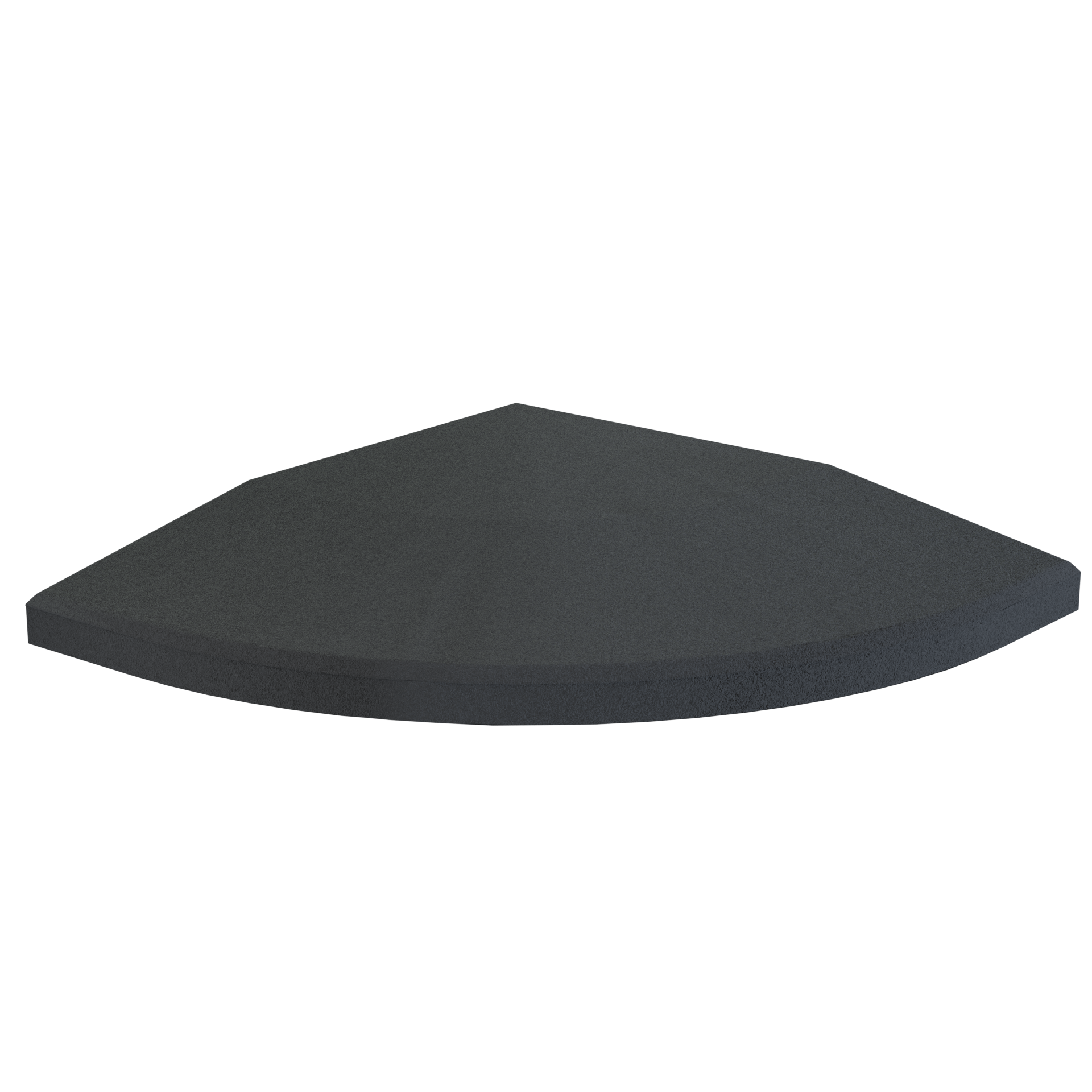 Flow Fitness Hoekprofiel Rubberen Tegel - 20 x 20 x 2 cm