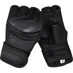 RDX Sports F15 Noir MMA Grappling Gloves - Zwart
