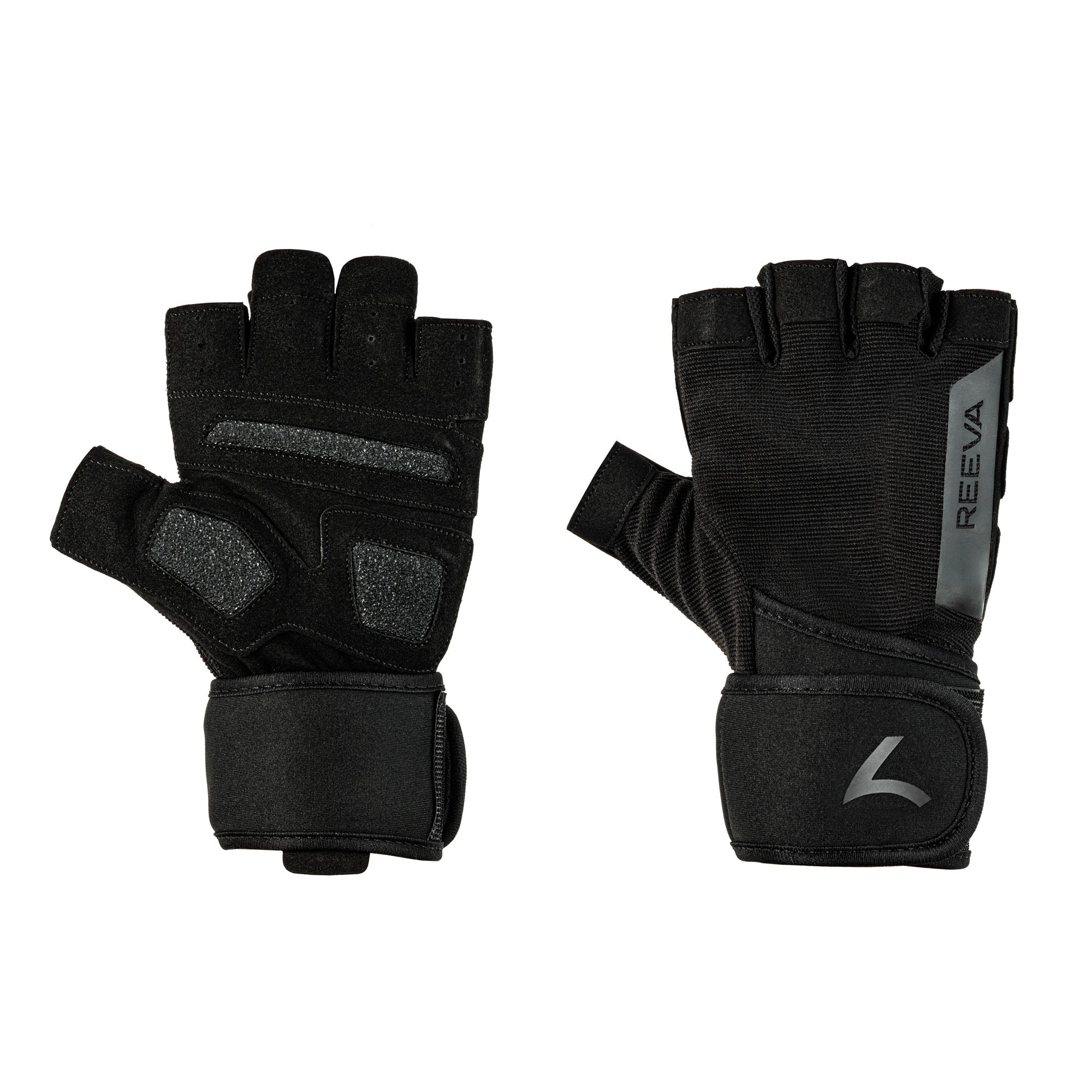 Reeva Fitness Handschoenen met Wrist Wrap - Zwart