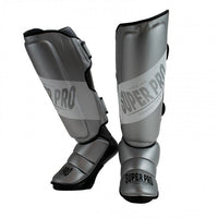 Super Pro Combat Gear Rebel Scheenbeschermers - Grijs/Wit