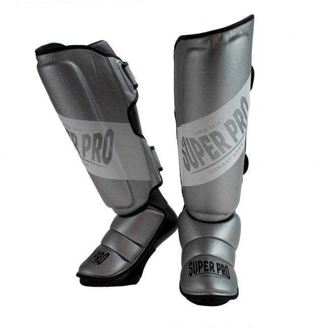 Super Pro Combat Gear Rebel Scheenbeschermers - Grijs/Wit