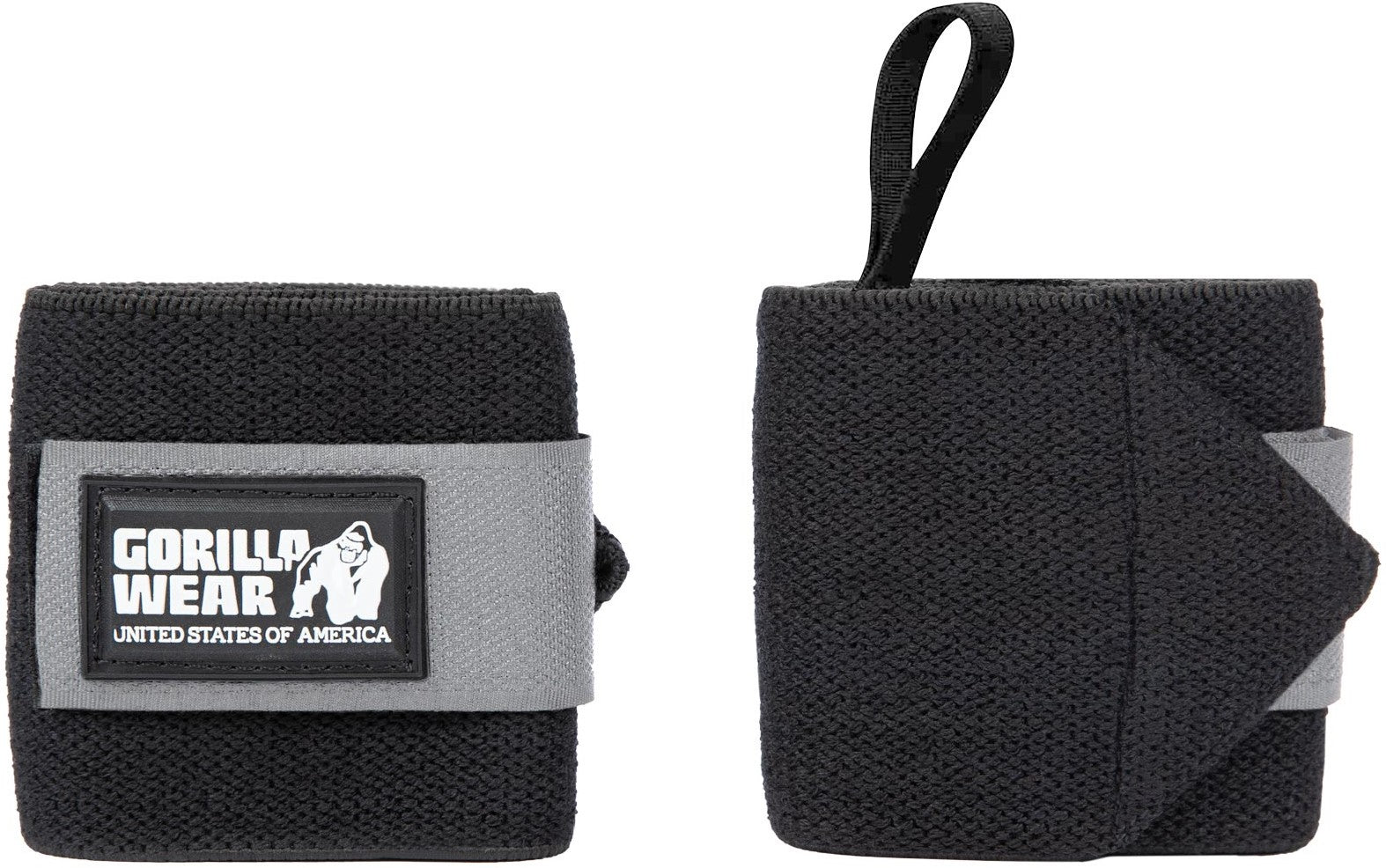 Gorilla Wear Basic Wrist Wraps - Zwart/Grijs
