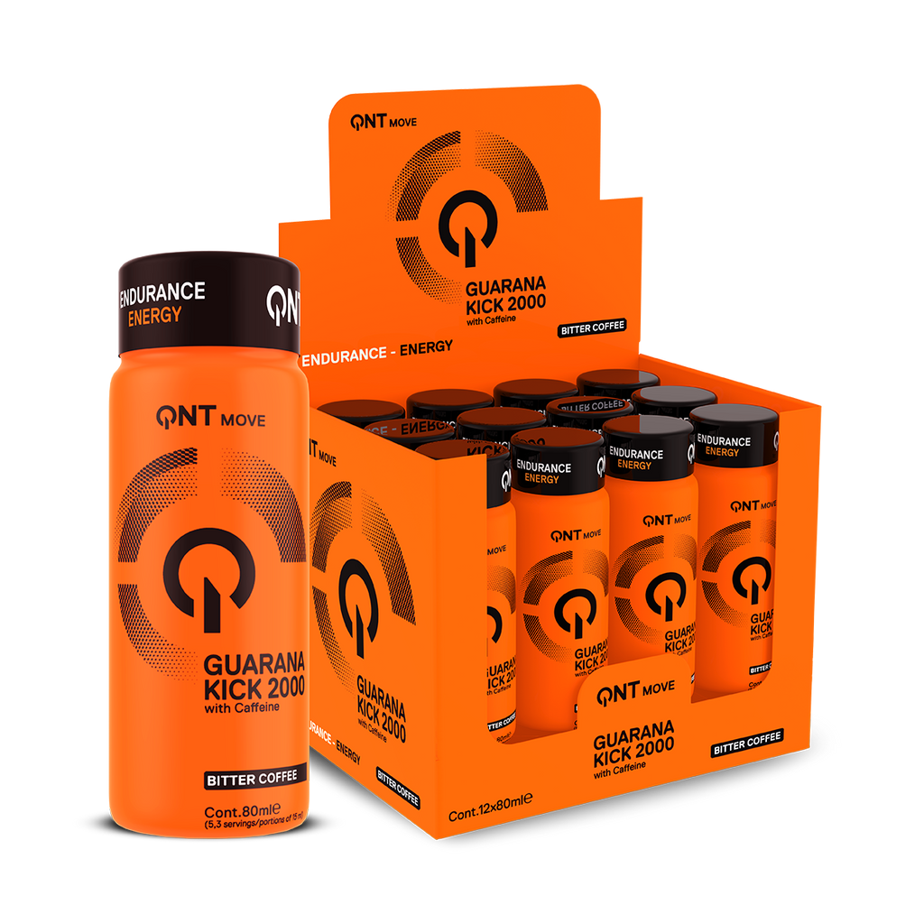 QNT Guarana Kick 2000 mg - Bitter Coffee - 12 x 80 ml