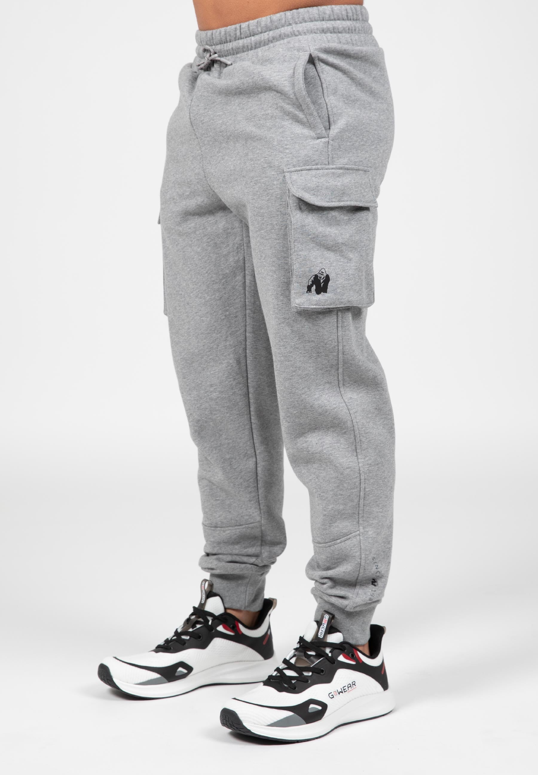 Gorilla Wear Hudson Cargo Joggingbroek - Grijs Gemeleerd