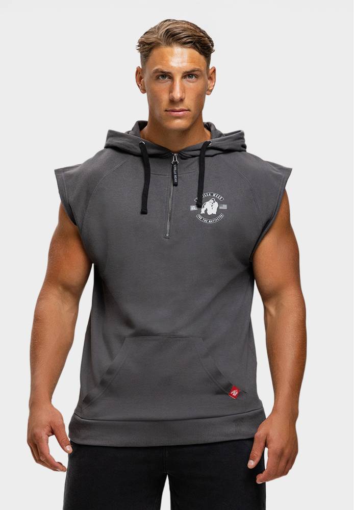 Gorilla Wear Huntley Mouwloze Hoodie - Grijs