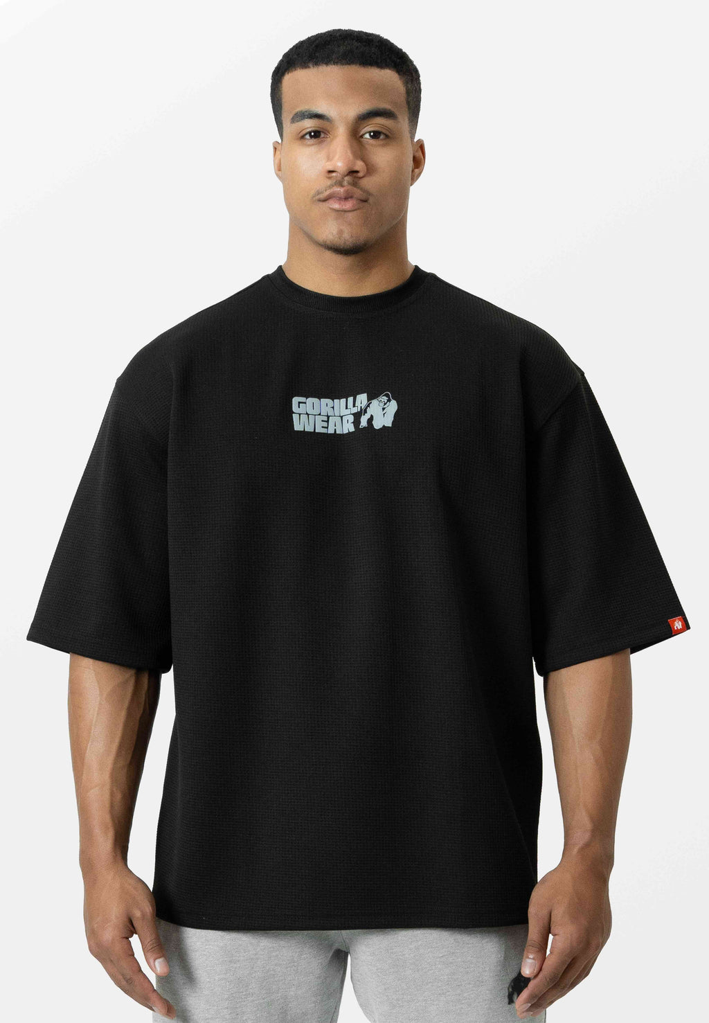 Gorilla Wear Idaho Oversized Waffle T-shirt - Zwart