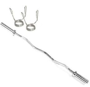 Toorx Olympische Curlstang - 120 cm - Chroom