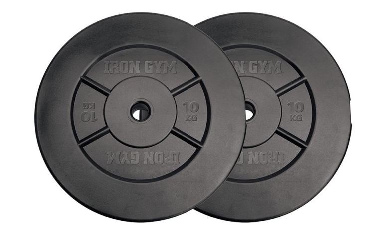 Iron Gym Halterschijven Set  - 2 x 10 kg - 25 mm - Zwart