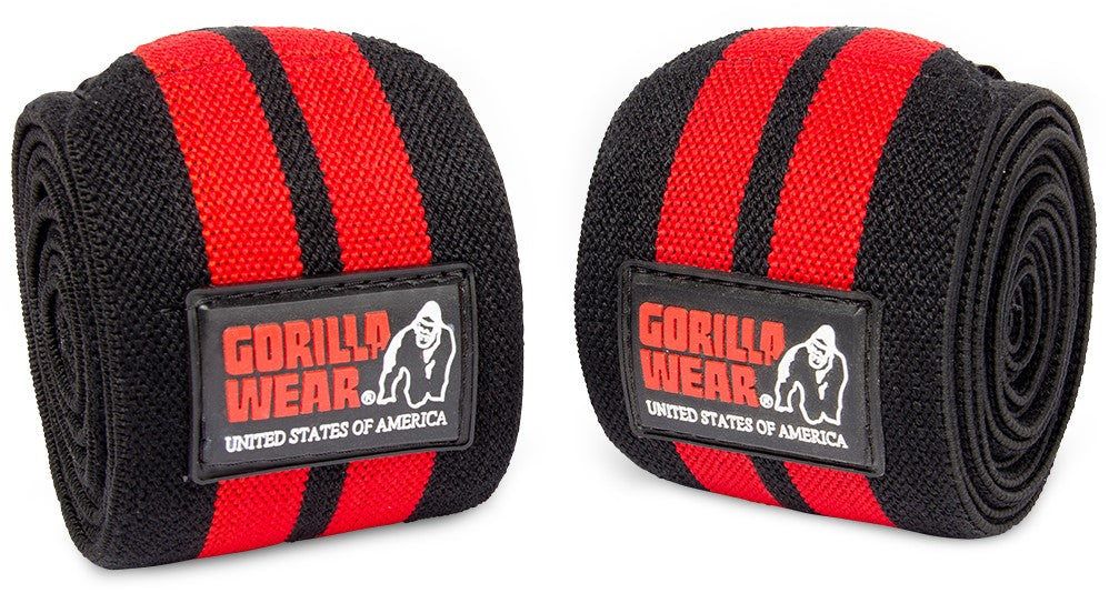 Gorilla Wear Knee Wraps - Zwart/Rood