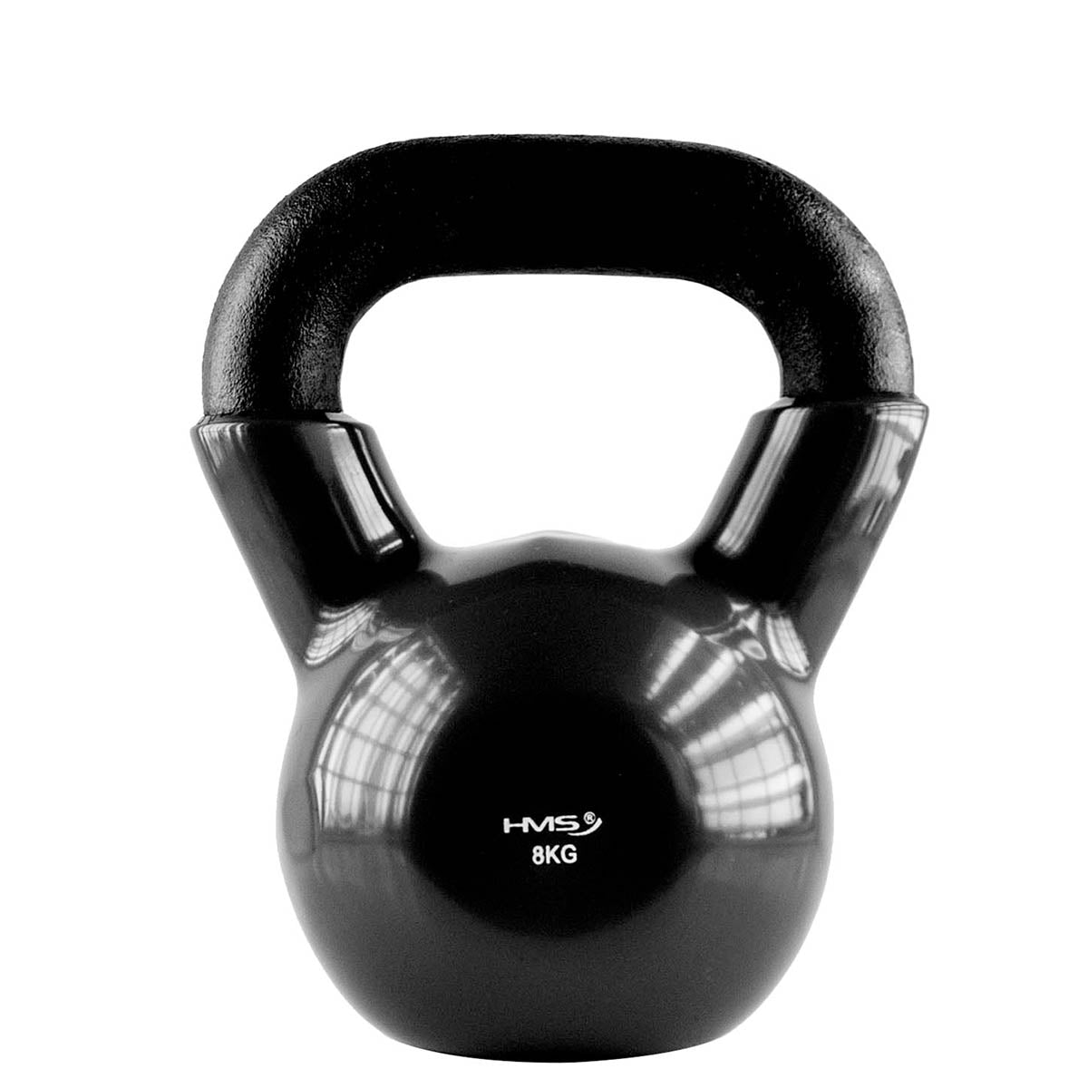 HMS Kettlebell - Gietijzer/Vinyl - 8 kg - Zwart