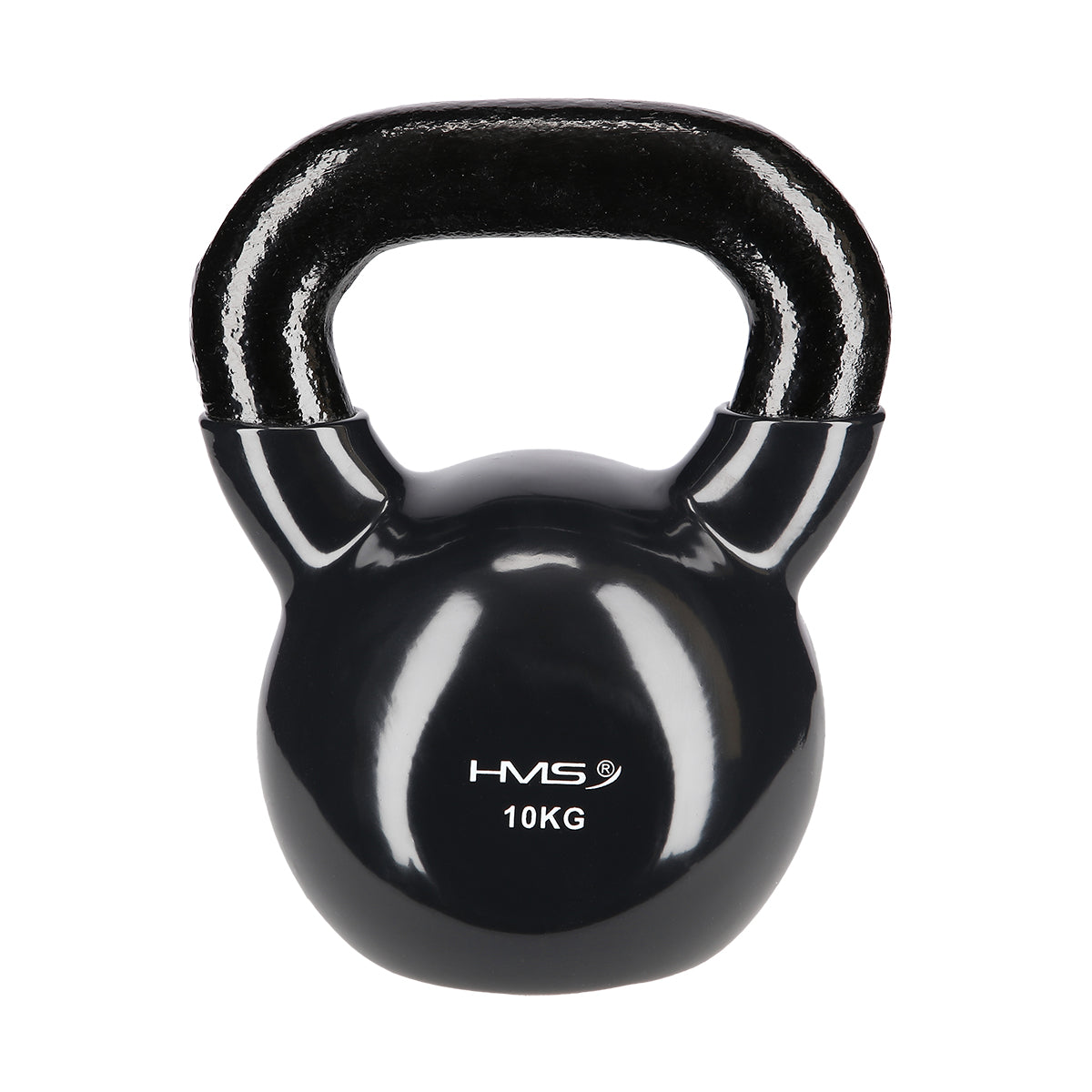 HMS Kettlebell - Gietijzer/Vinyl - 10 kg - Zwart