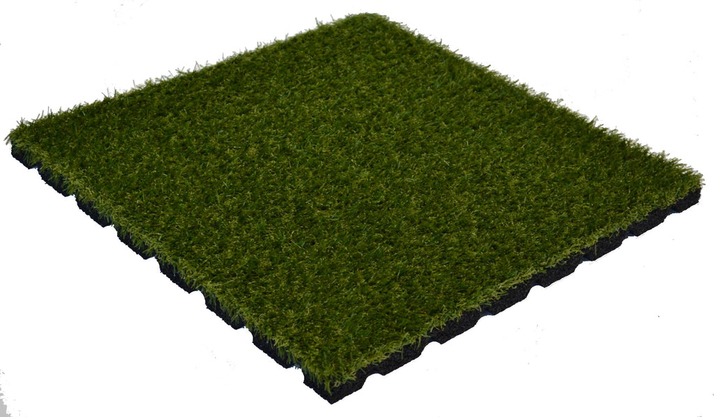 Bos Rubber Kunstgras Tegel - 100 x 100 cm - Groen
