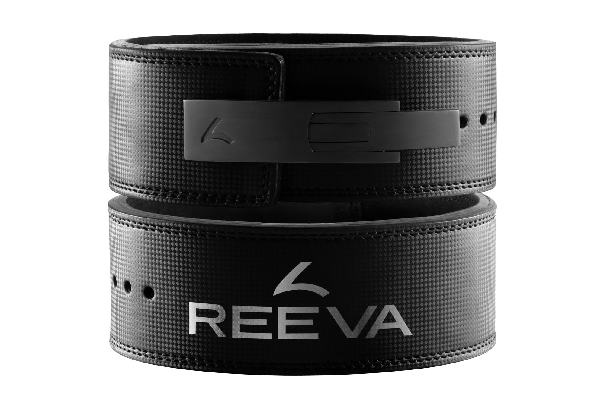 Reeva Lifting Belt van Carbon Leer - RVS Gesp - 13 mm