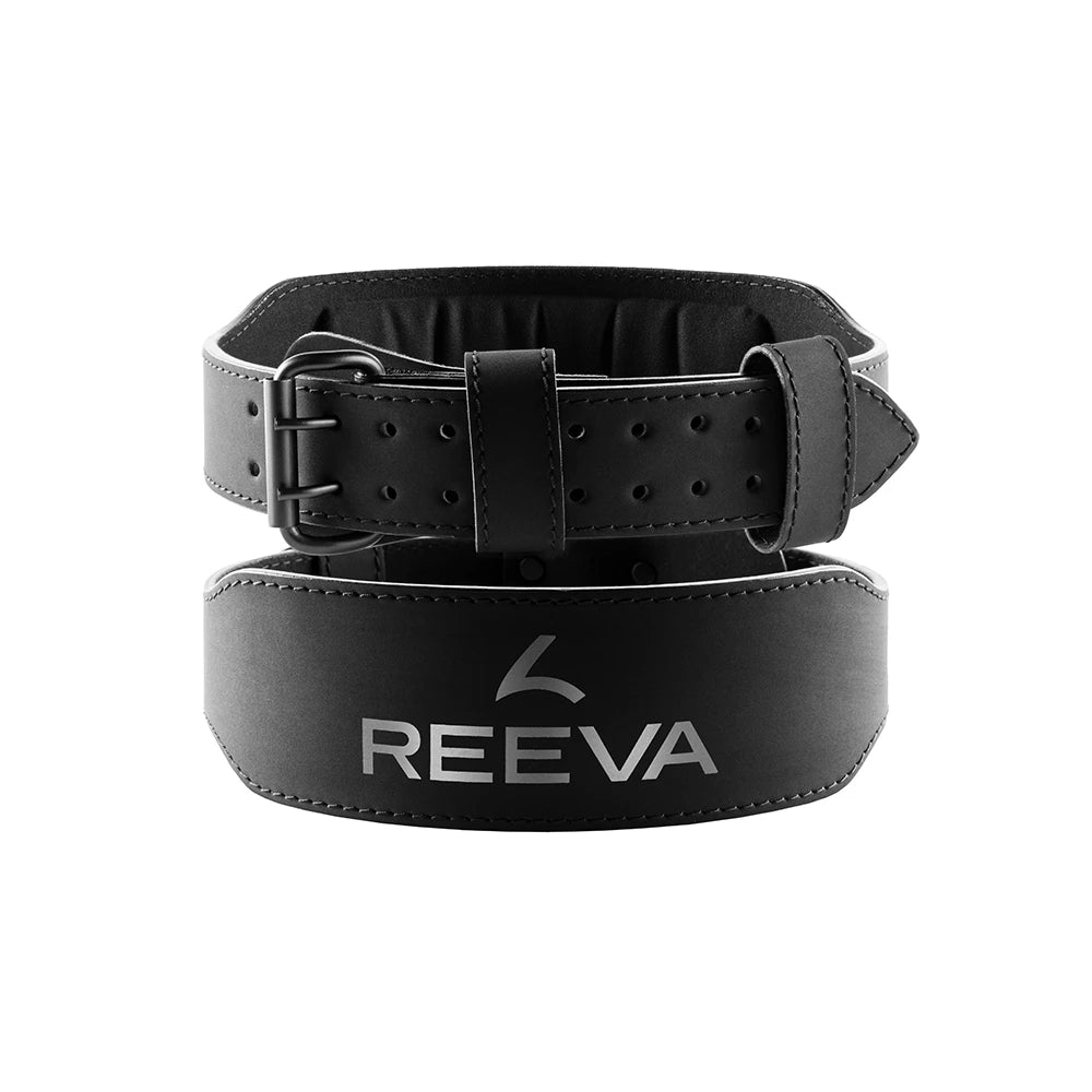 Reeva Lifting Belt van Microfiber Leer - Halterriem - 6 mm - Zwart